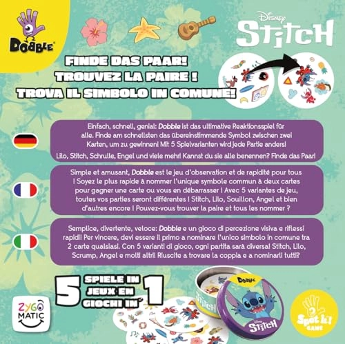 Dobble: Disney Lilo and Stitch - Card Game