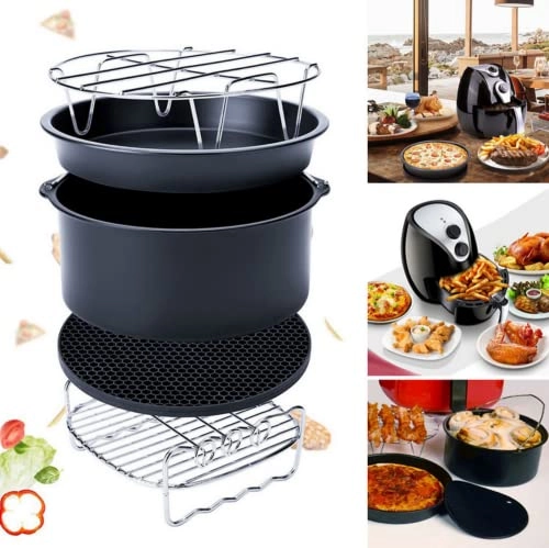 Cake Barrel + Pizza Pan + Metal Holder + Multi-Purpose Rack with Skewers + Silicone Mat