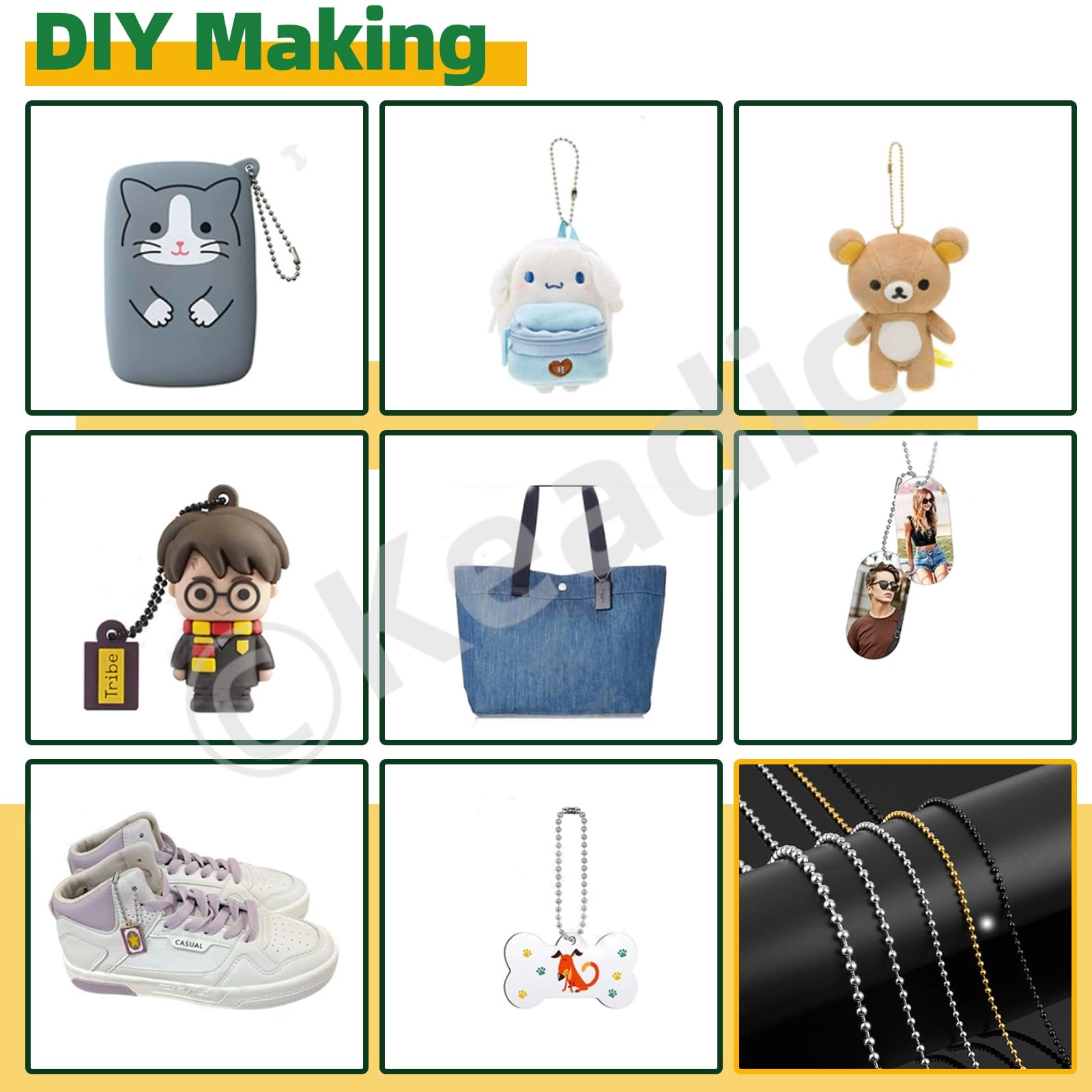 Ball Bead Chains - 250Pcs Color Assortment