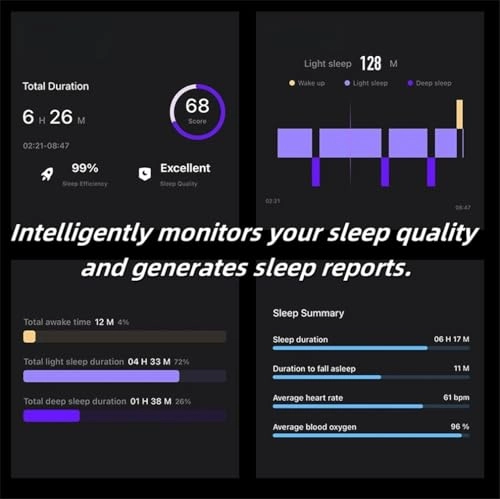 Smart Health Ring - Size 9 Black 7 Day Battery