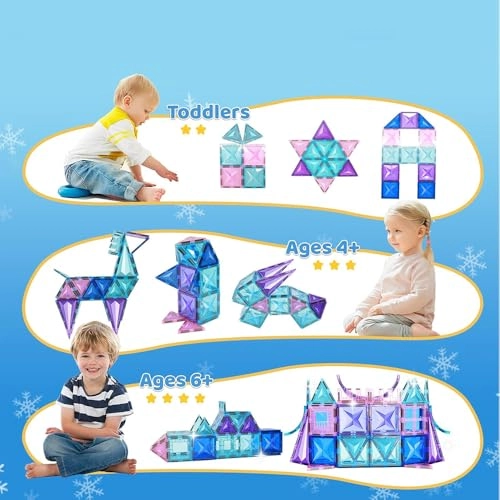 Magnetic Tiles - 3-12 128 pieces