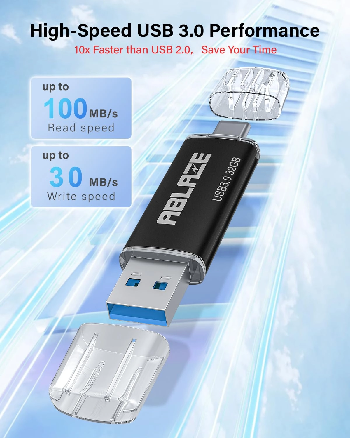 Type C Flash Drive - USB 3.0 Pack 32GB