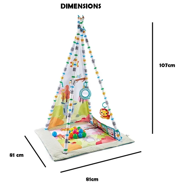 2-In-1 Baby Activity Play Gym & Removable Tent - 2+