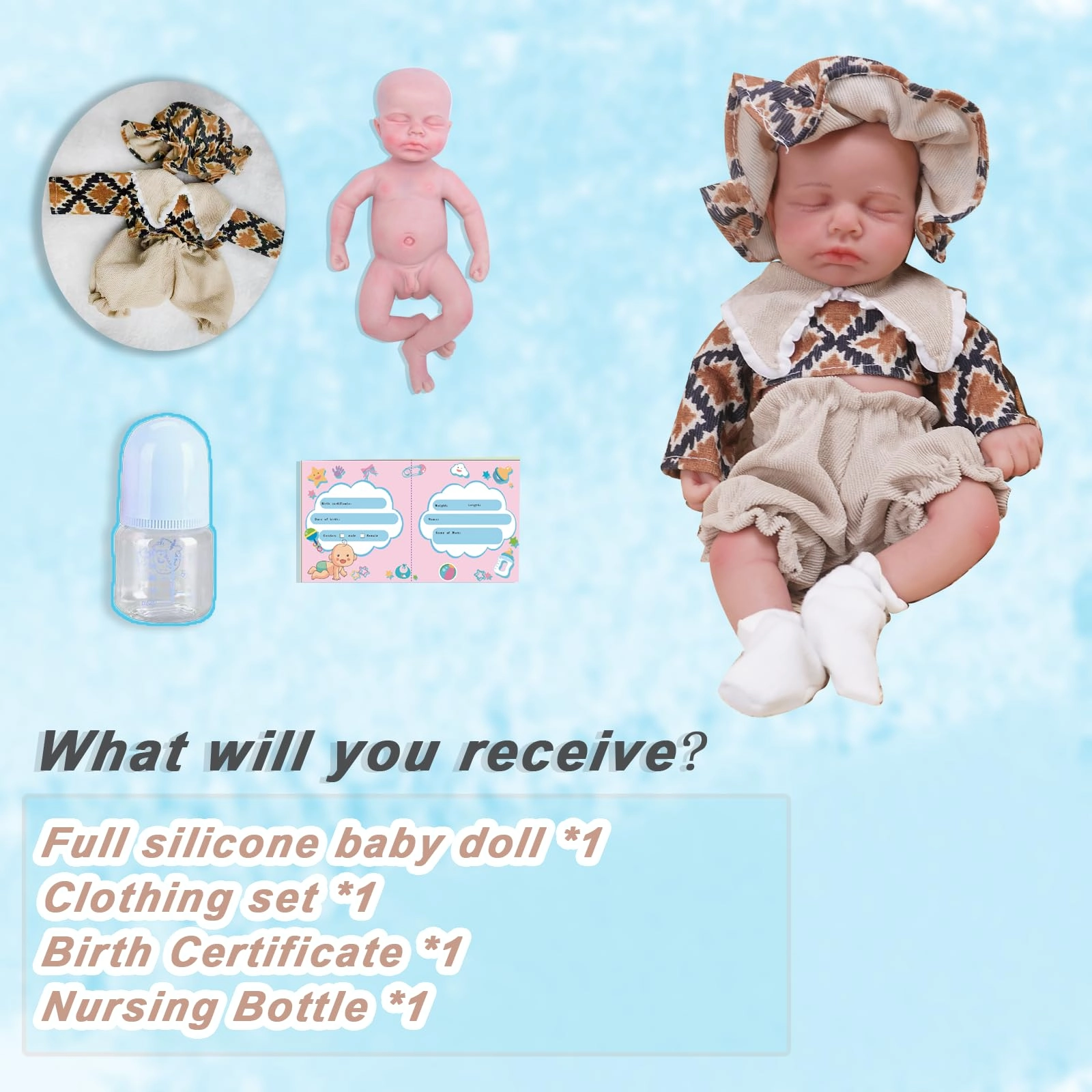 Reborn Baby Doll - 12 inch Full Body Silicone Baby Boy