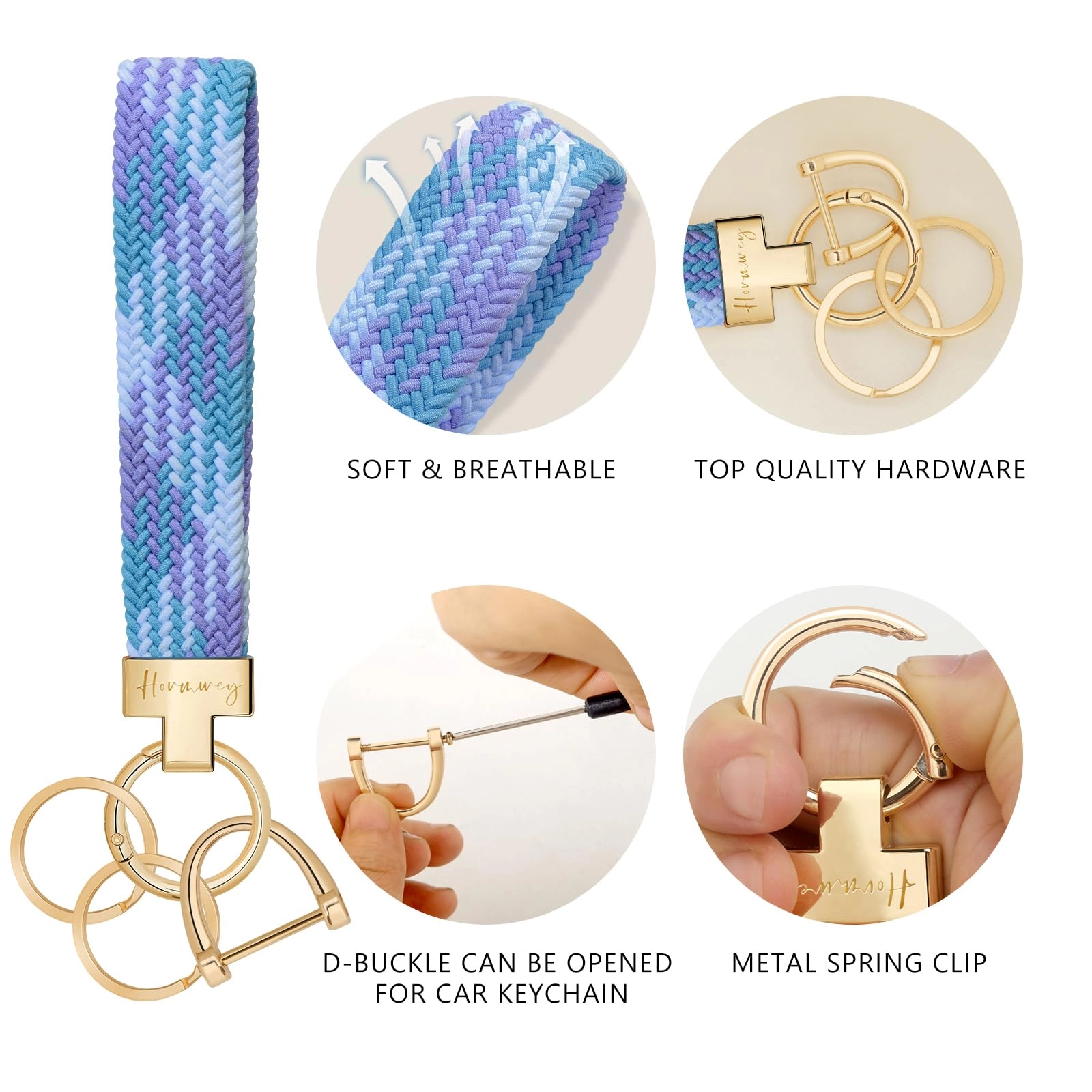 Elastic Wristlet Keychain - Fun