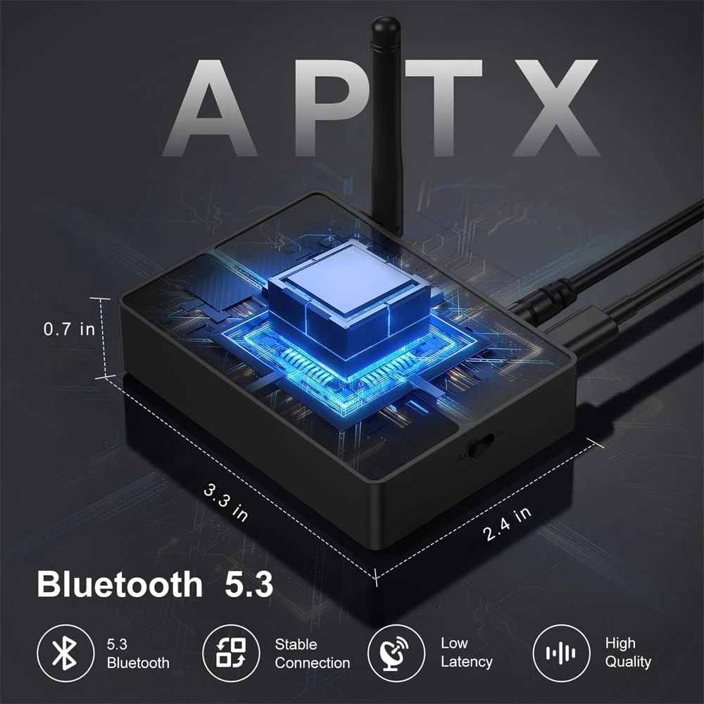 Bluetooth Transmitter & Receiver - Bluetooth 5.3 AUX/RCA Type-C