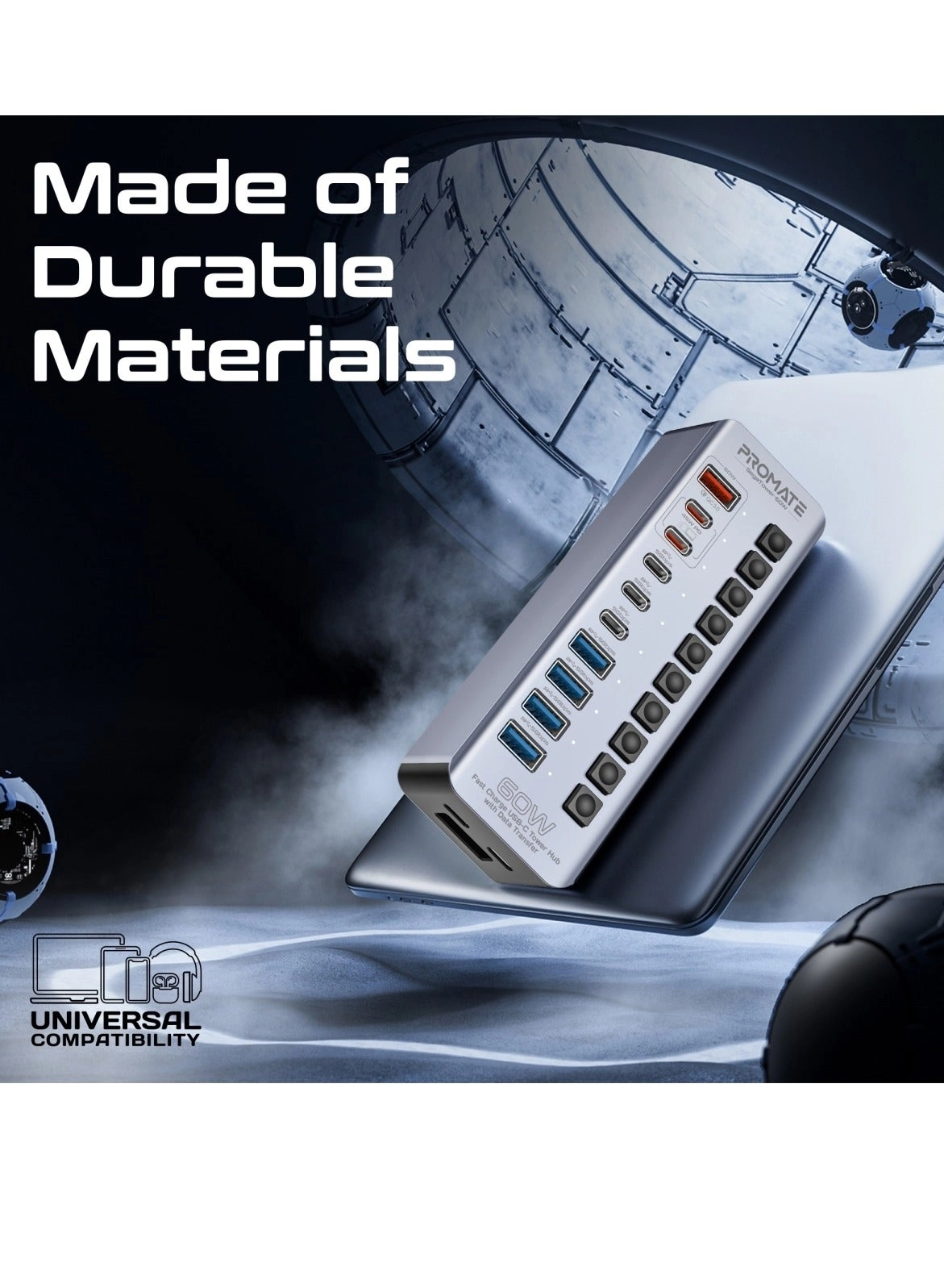 GegaTower-60W - 14-In-1 USB-C Tower Hub