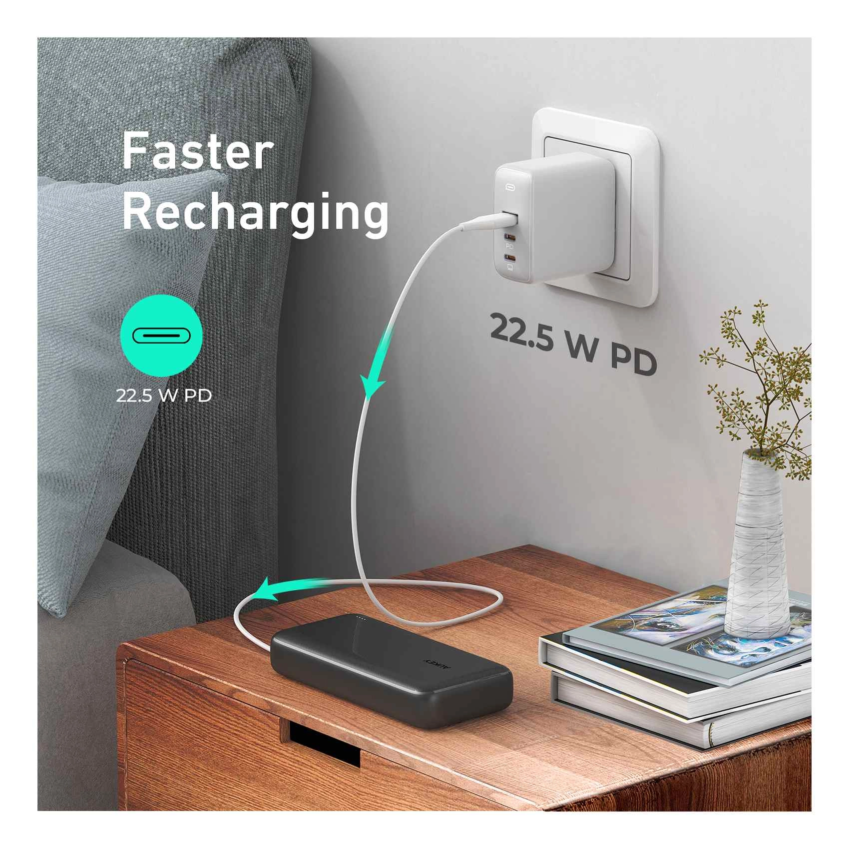 PB-N74S-BK - 20000 mAh 22.5 Watt 2 1