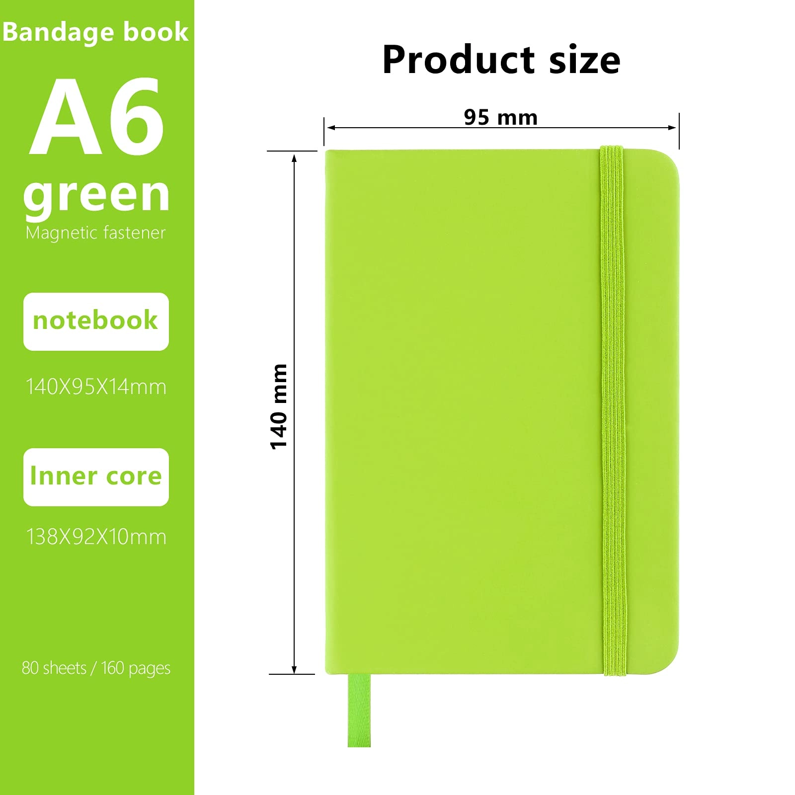 Notebook A6 Hardcover - Lined 80 Sheets