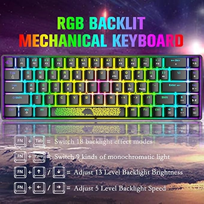 60% Mechanical Gaming Keyboard - Wired