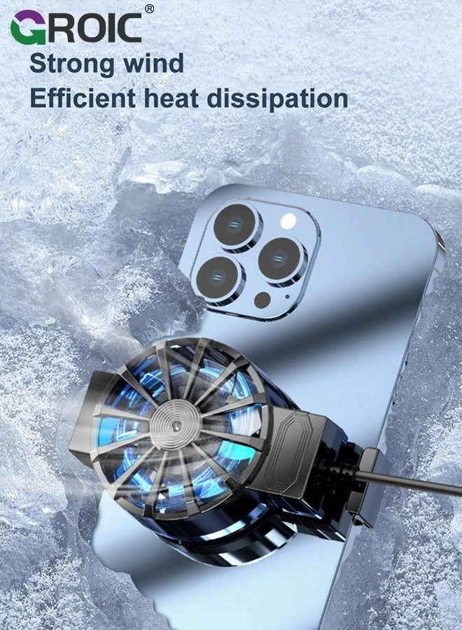 Phone Cooler - 3 Cooling Modes RGB Lights