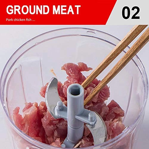 Tradebrite Manual Fruit Vegetable Chopper - 500ml 3-page blade