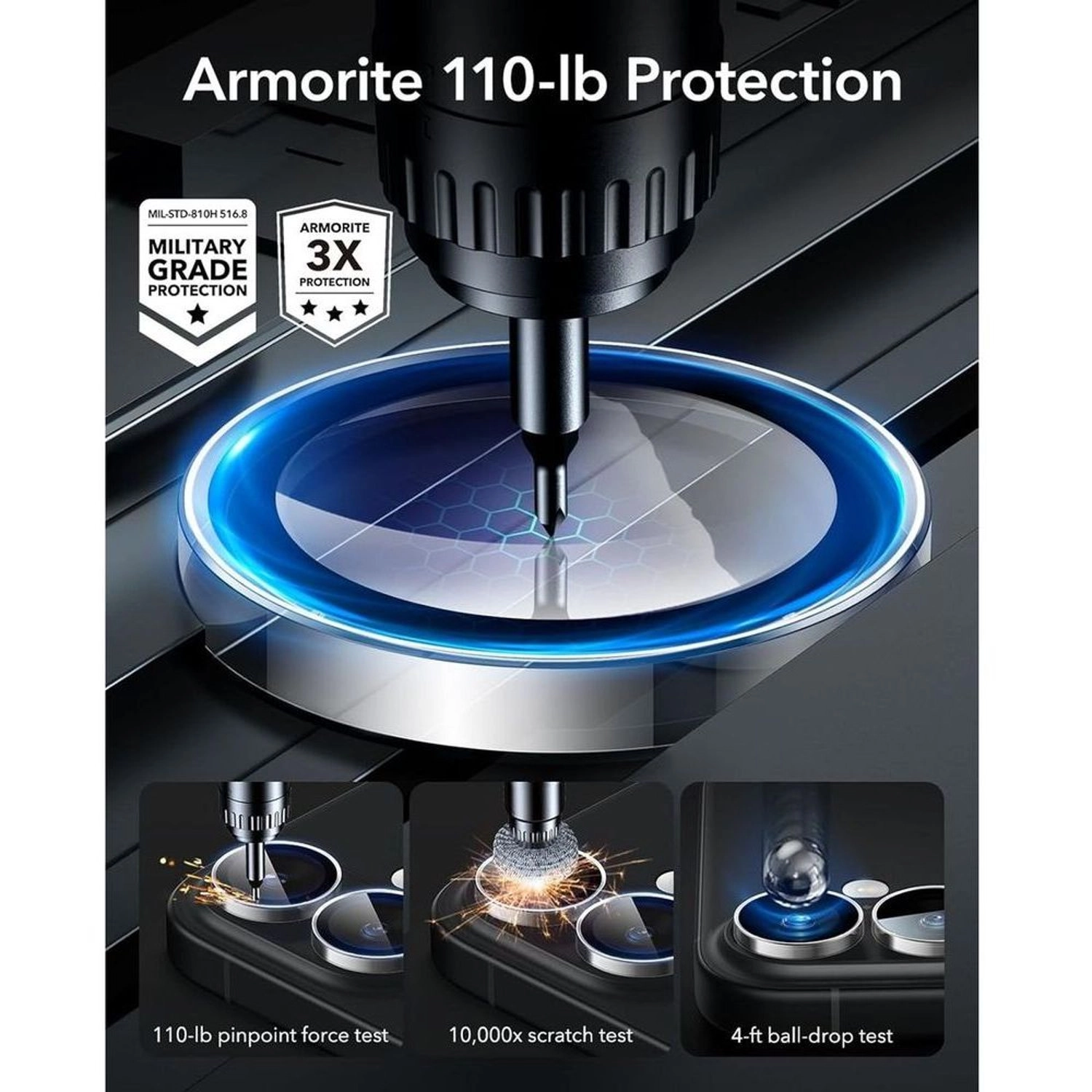 Clear Camera Lens Protector for iPhone 16 Pro Max