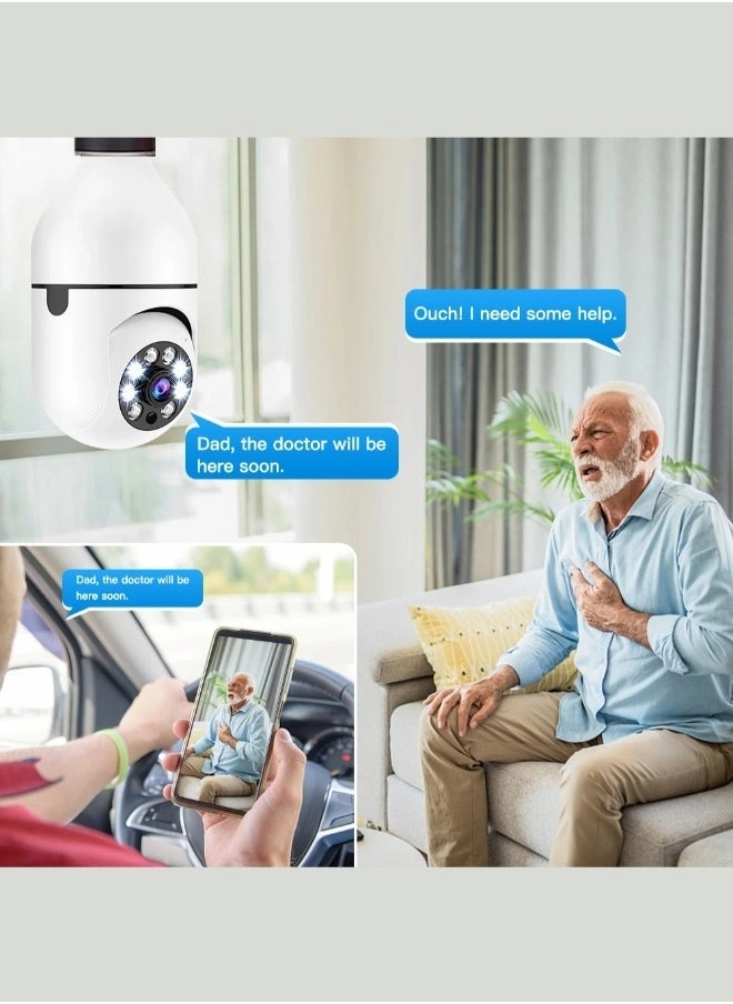 Wireless Light Bulb Camera 1080p Bundle