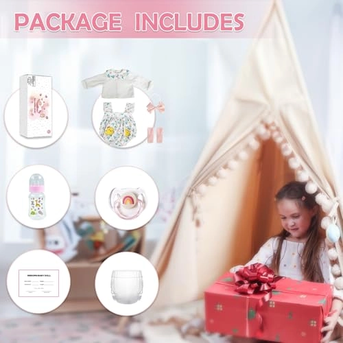 Reborn Baby Doll - 18 Inch Weighted Cloth Body Girl Ages 3+