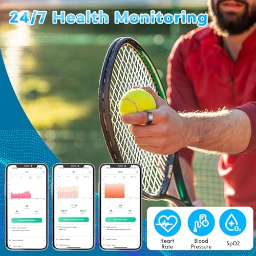 Smart Health Ring - Blood Pressure Monitor Heart Rate Blood Oxygen