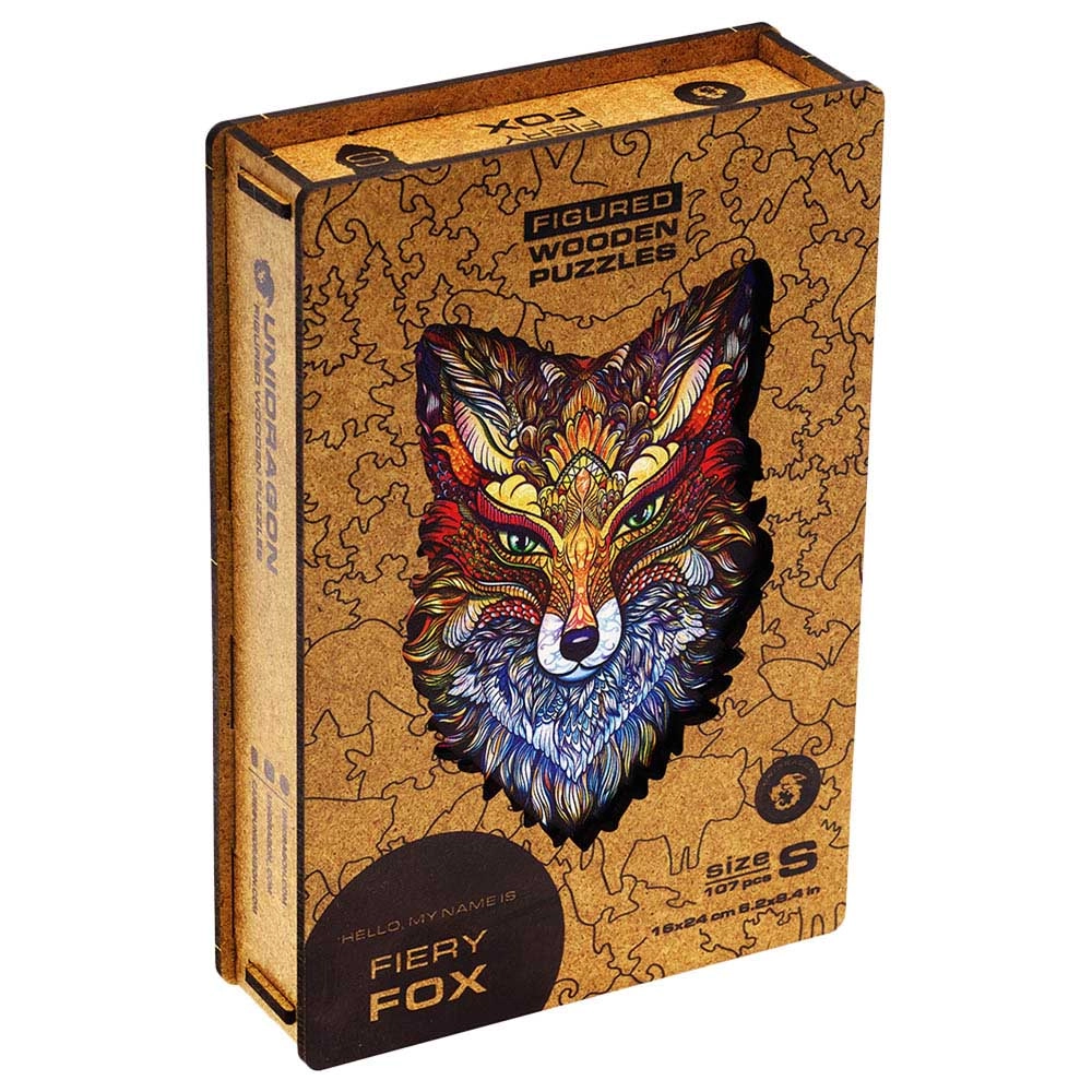Unidragon Fiery Fox Wooden Puzzle (4107390-FIERY_FOX_S) - 107 pcs