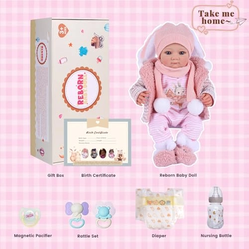 Bettie Reborn Dolls - 43.18 x 17.78 x 12.7 cm Vinyl Ages 3+