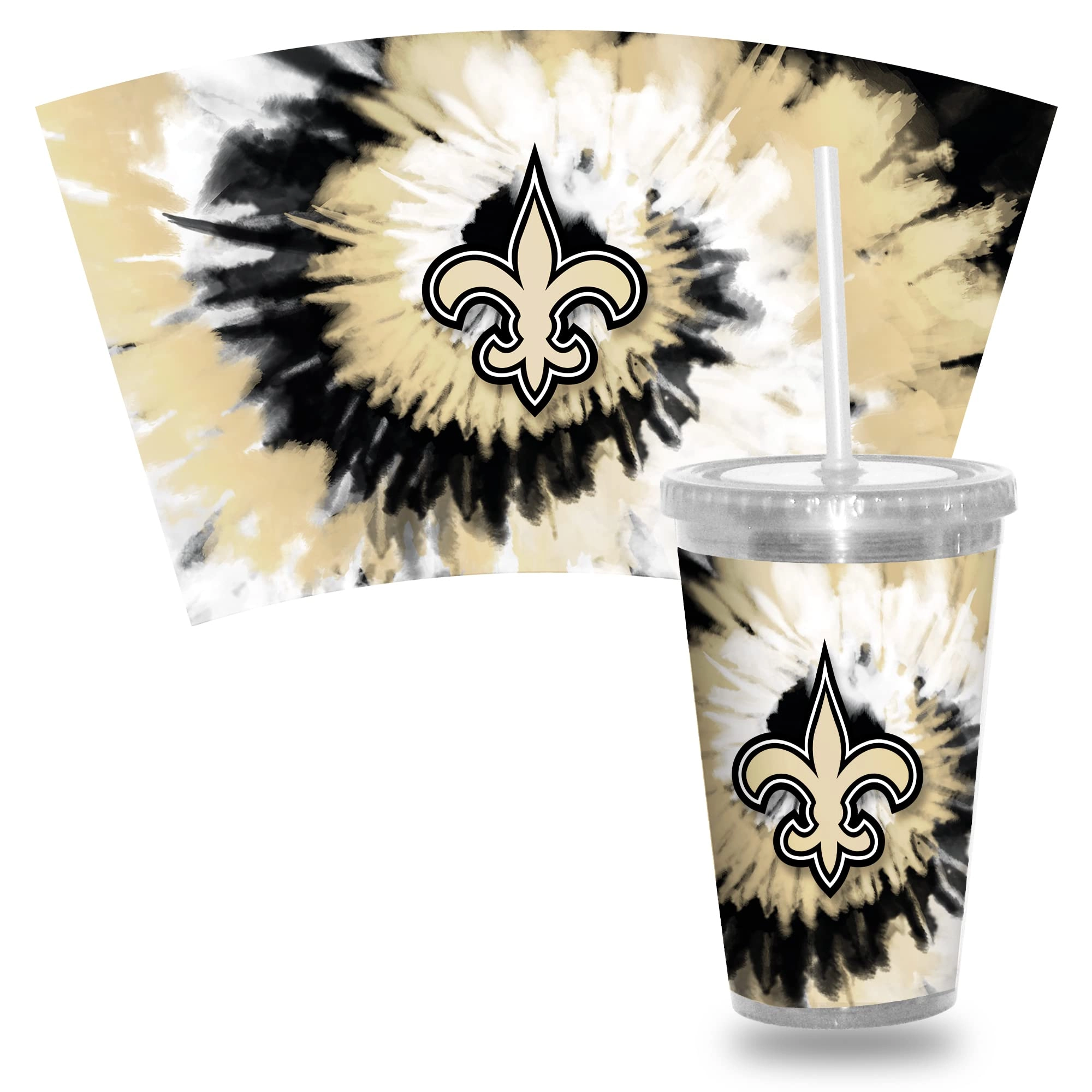 NFL Football Metallic Tie Dye Tumbler - 473ml