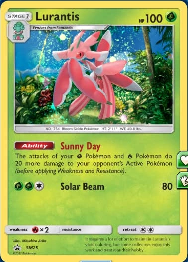 Pokémon Pokemon Lurantis SM25 - English - 1pcs + Toploader