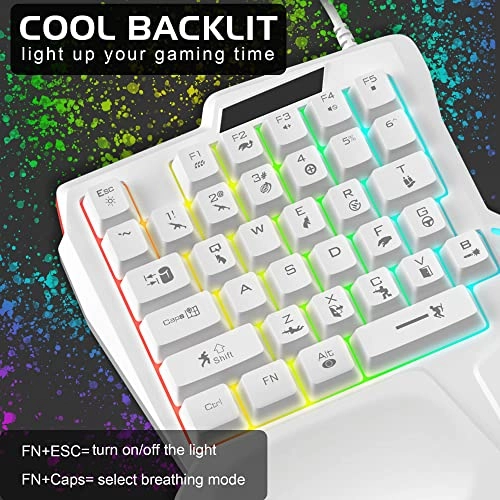 One Handed Gaming Keyboard - ergonomic RF|USB