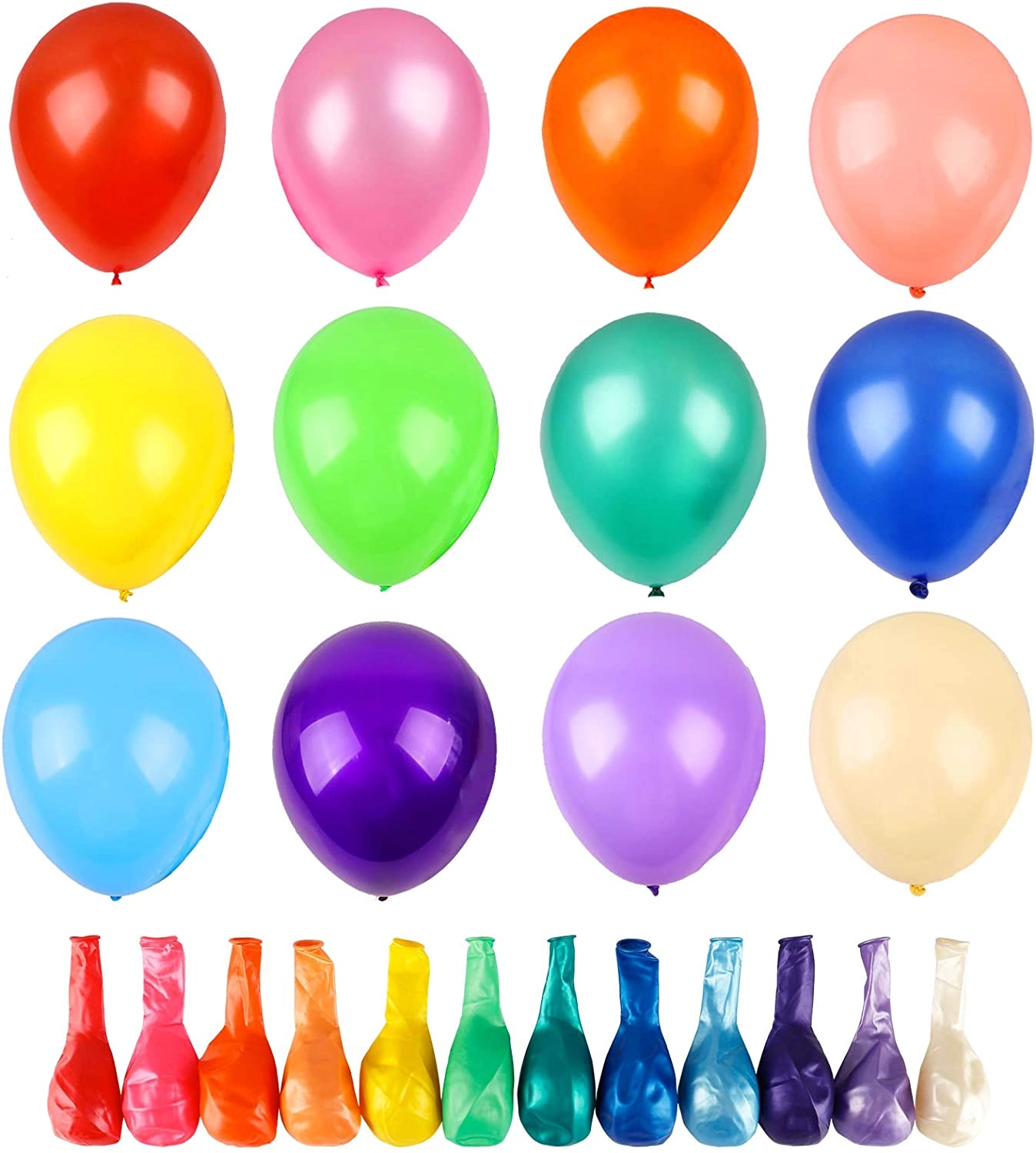 Mufaens 120-Pieces Assorted Colour Balloons - 120-Pieces Birthday