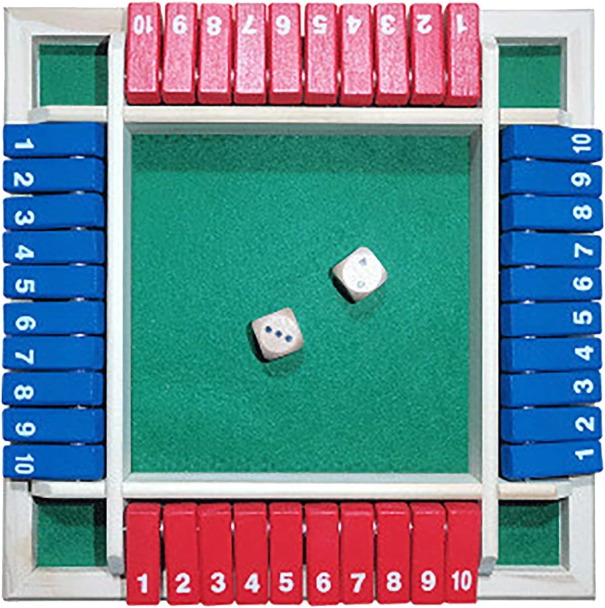 Shut The Box - 4-Player Wooden 10-Number