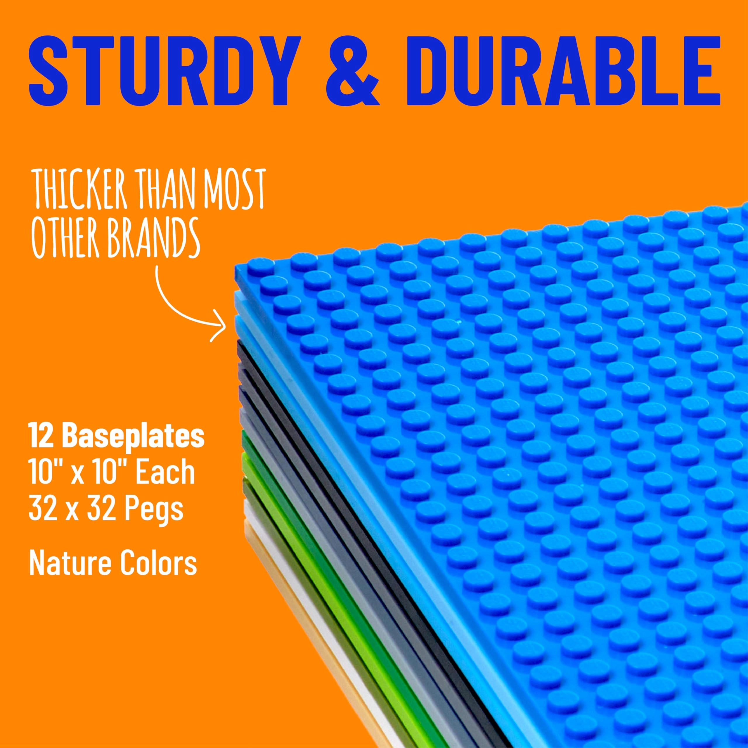 Stackable Baseplates - 12 pcs
