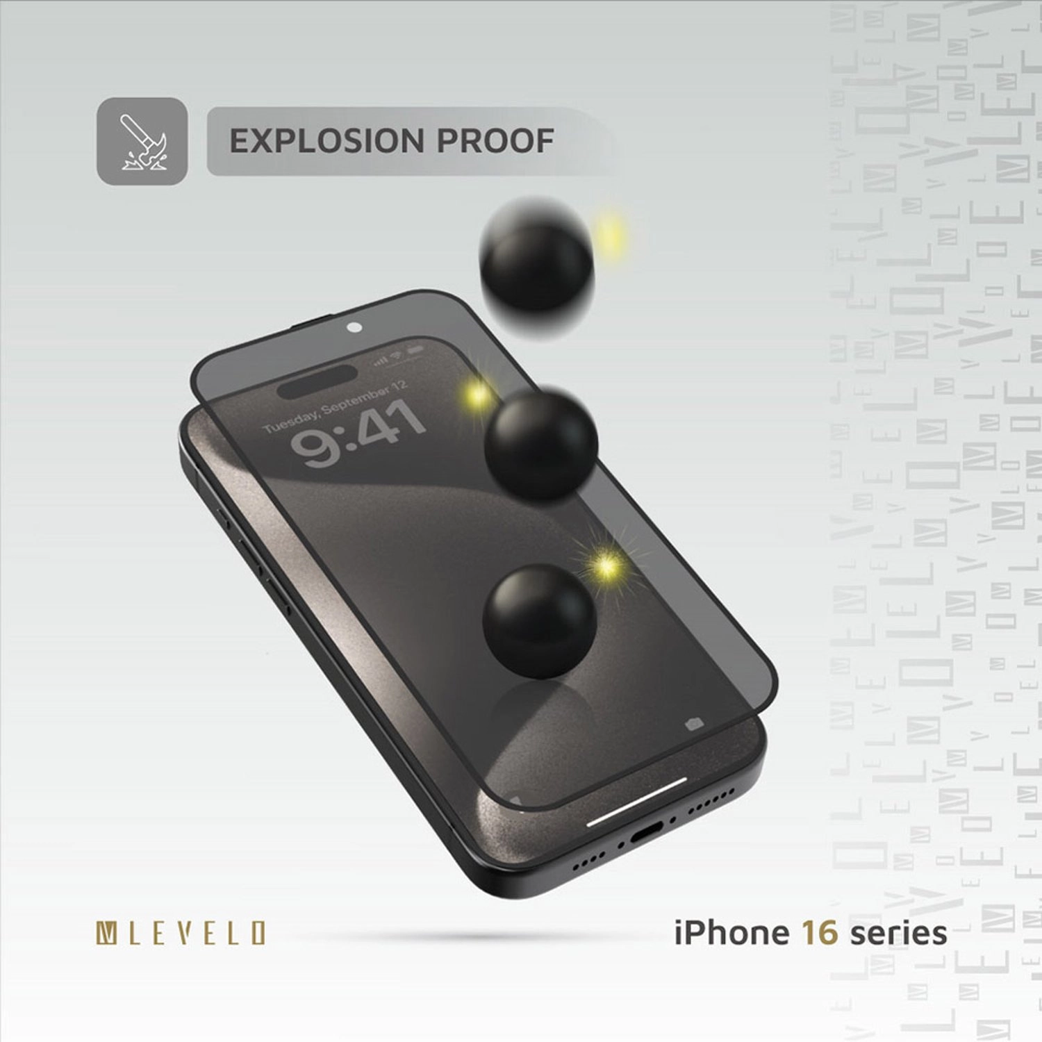 Privacy Silicone Aluminum Glass Screen Protector for iPhone 16 Pro Max