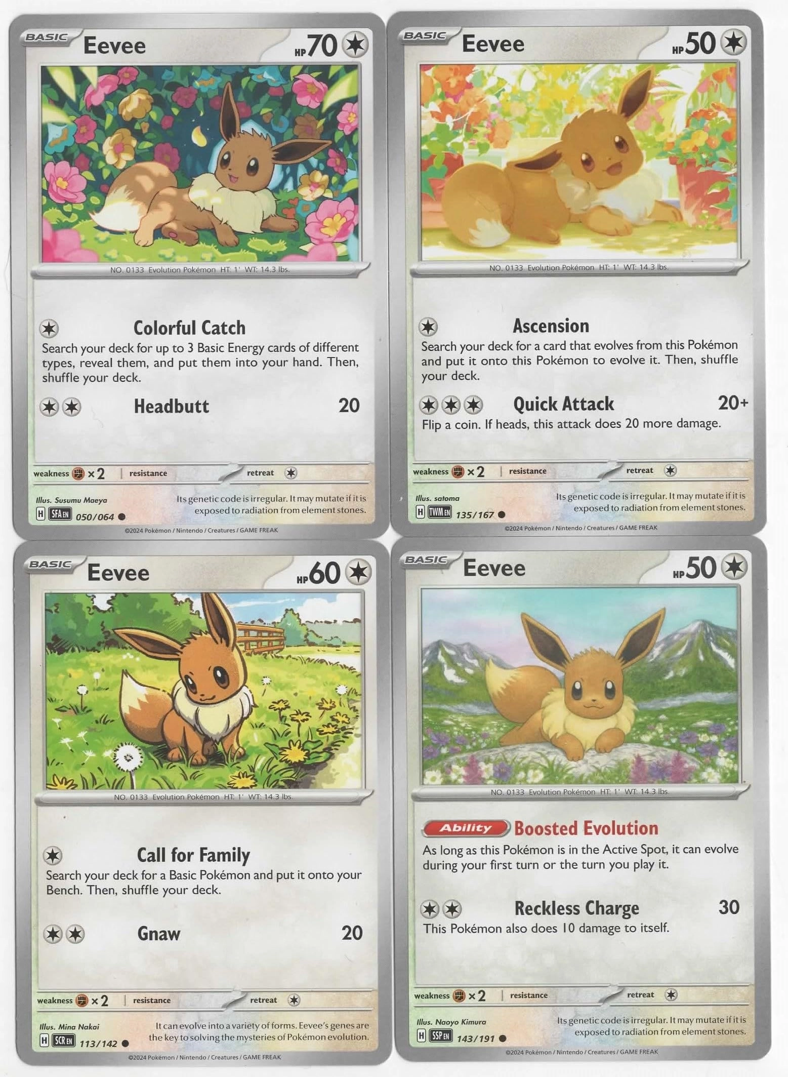 Pokmon Eevee Scarlet Violet 143/191 - 4pcs