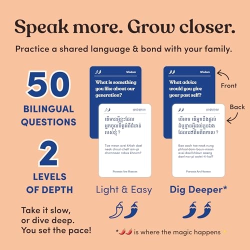 Bilingual Conversation Cards - 13 years and up 70 pieces