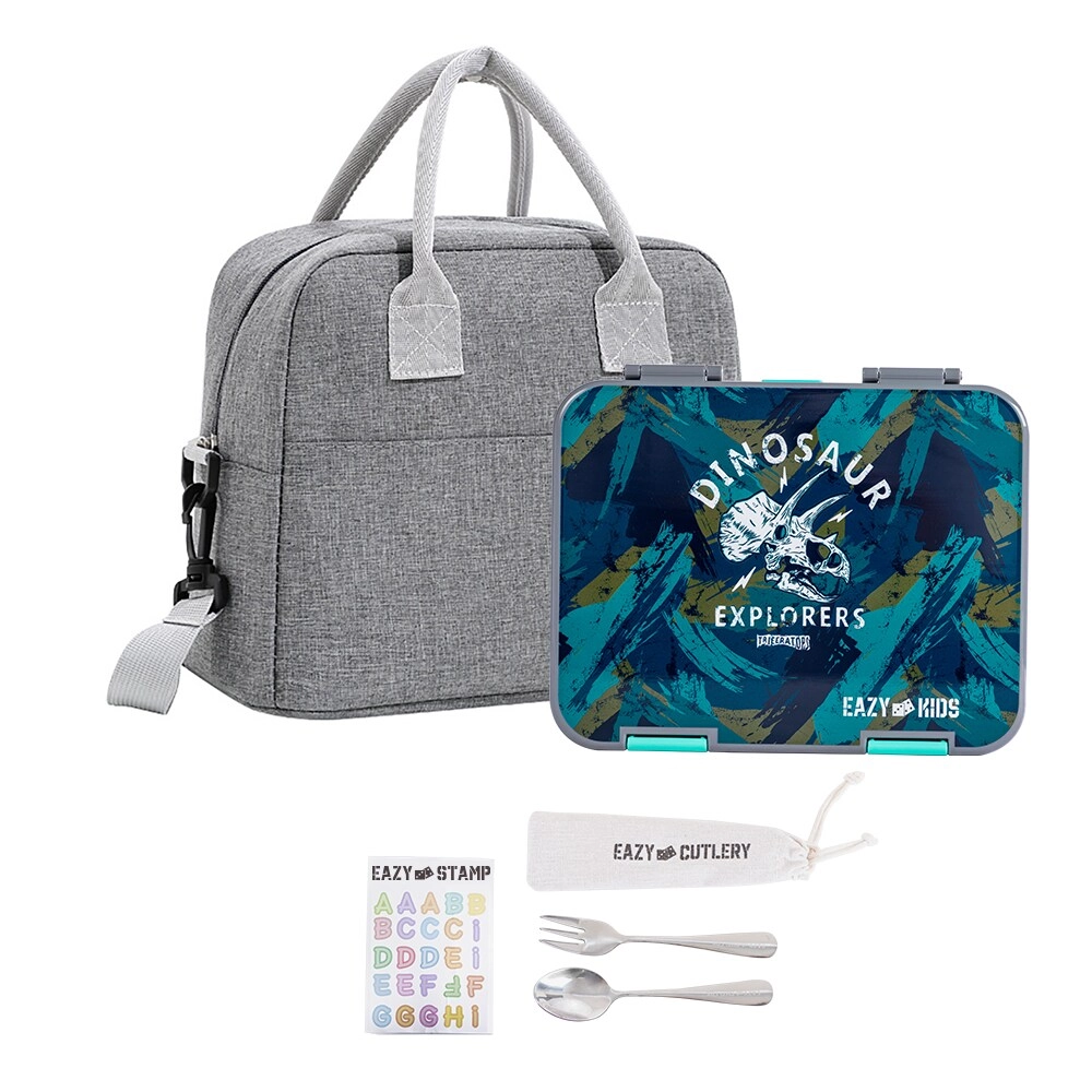 6 & 4 Convertible Bento Lunch Box - TREX Blue