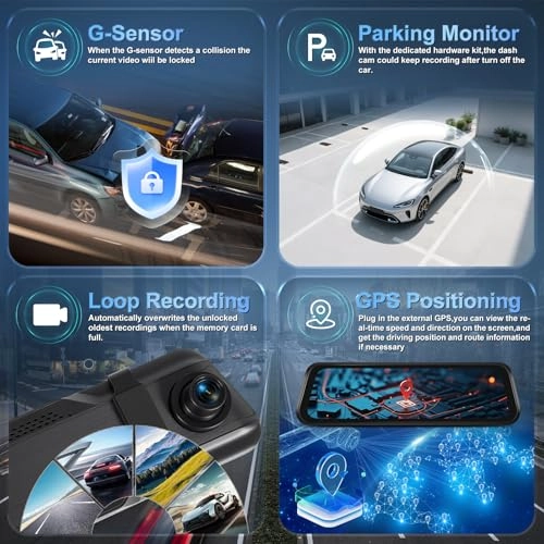 Rear View Mirror Camera - 4K + Backup Camera