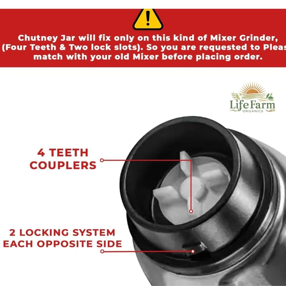 Mixer Grinder Chutney Jar - 350ml