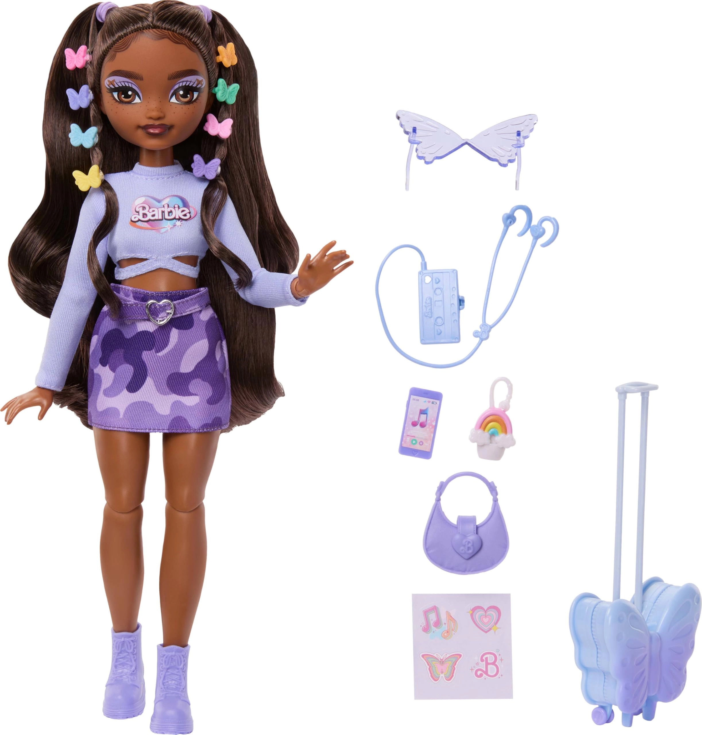 Barbie Brooklyn Fashion Doll - Dream Besties Weekend Getaway 7 Travel Accessories Ages 4+