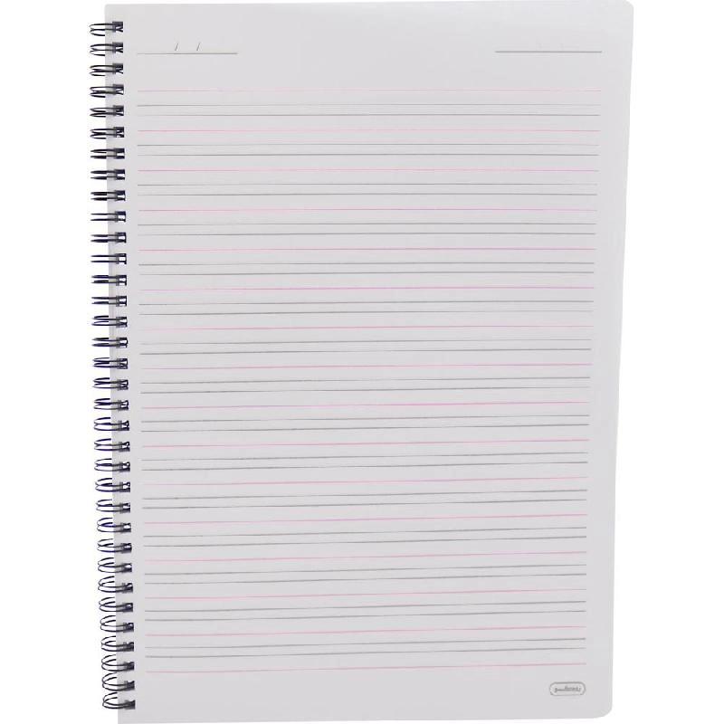 Notebook 19 X 26 cm Spiral - Grid 100 Sheets