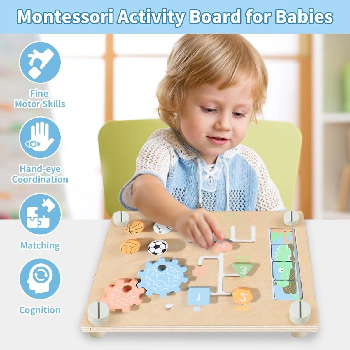Double Sided Wooden Busy Board - 2 years+