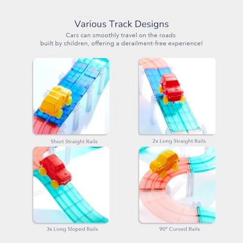 Magnetic Tiles Racing Track Addition - 115 pcs