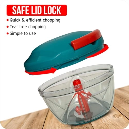 Multipurpose Plastic Vegetable Chopper Cutter - 650 ml 3 Blades