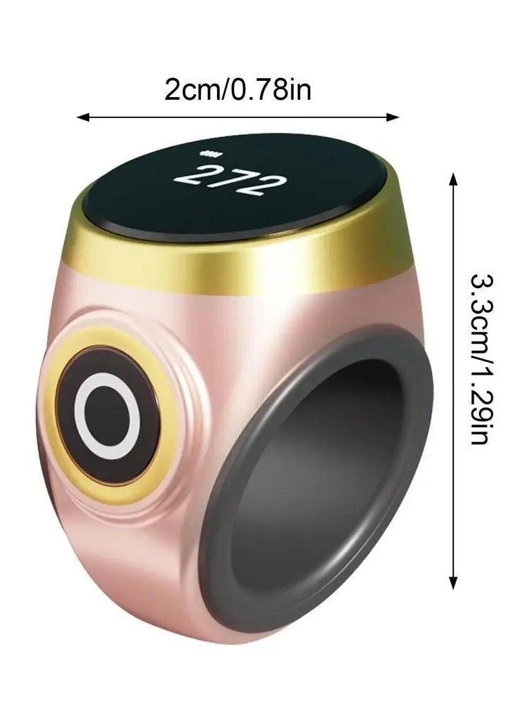 OLED Display Counting Ring - OLED Display TYPE-C Charging Port Skin-Friendly Adjustable Silicone Ring