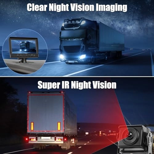 Backup Camera - 720P Night Vision + AHD Monitor - 7 inch Bluetooth