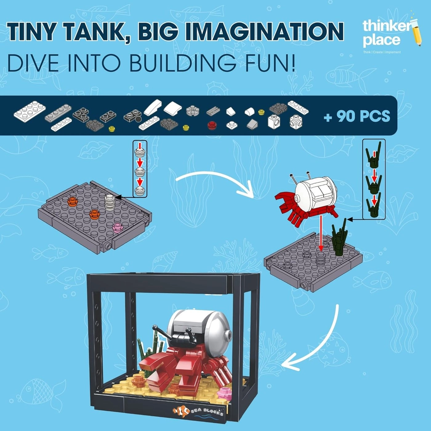 8-in-1 Dream Ocean Fish Tank - Hermit Crab 90 pcs