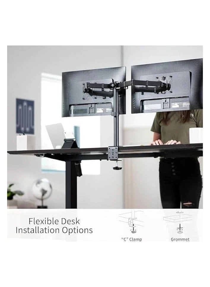 Dual LCD Monitor Desk Mount Stand - 2 27in
