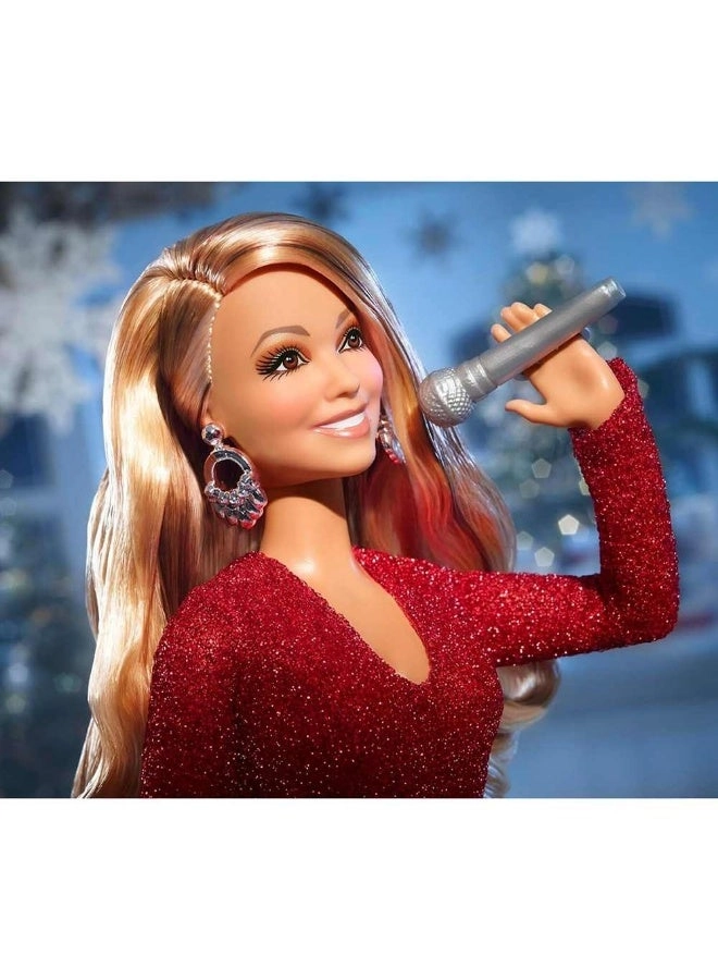 Mariah Carey Doll - Signature Holiday Celebration shimmery red gown