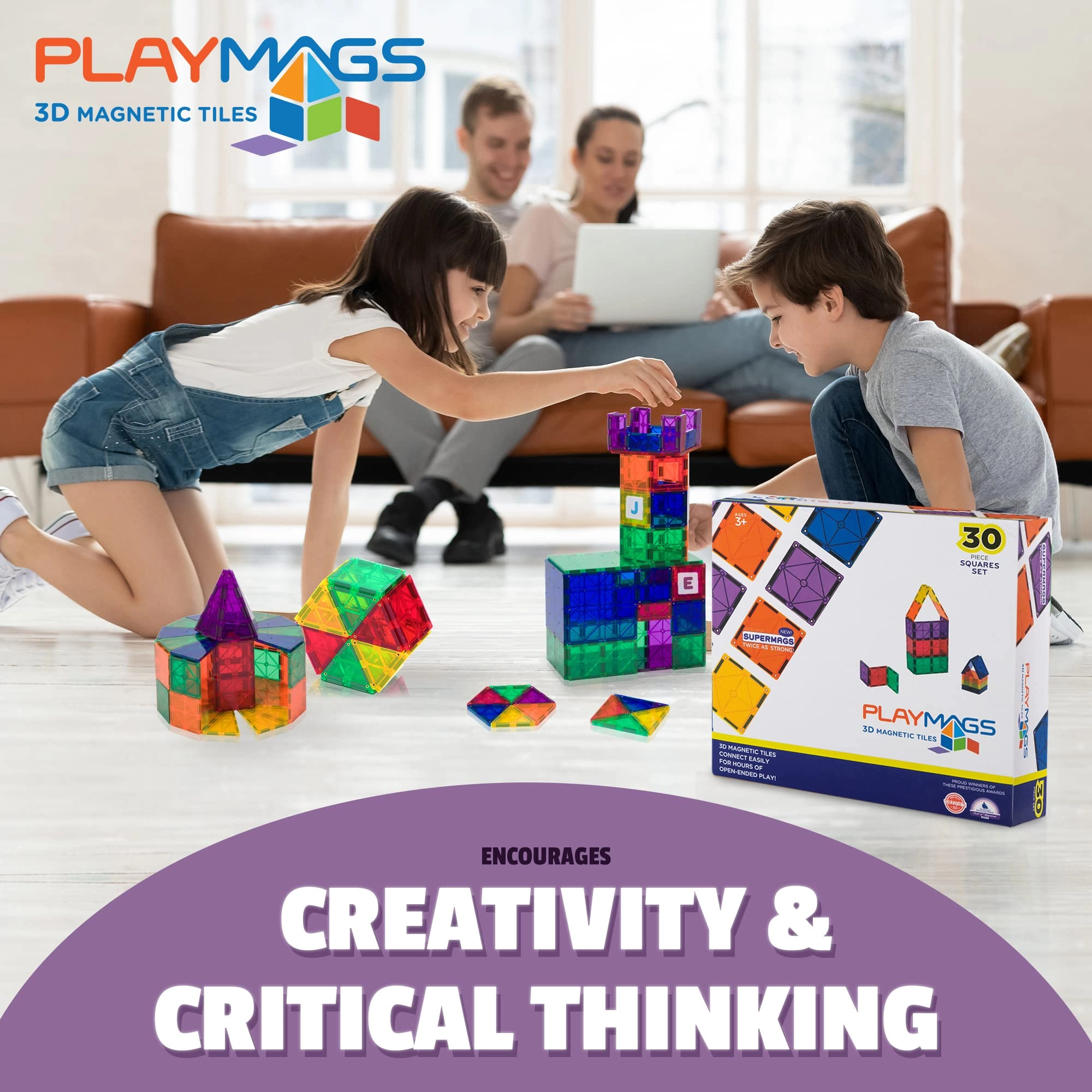 magnetic tiles - 30 pcs