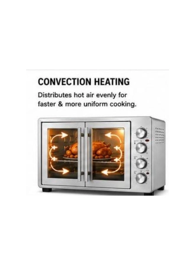 Electric Oven - Double Glass Doors Interior Light Fast Heating
