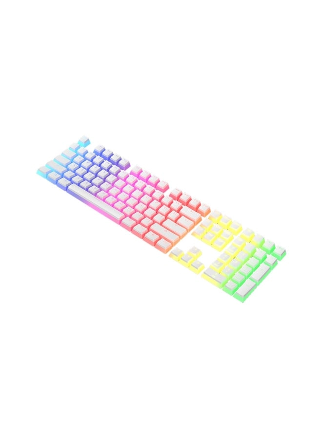 Generic Pudding Keycap Set - 108 Keys PBT White