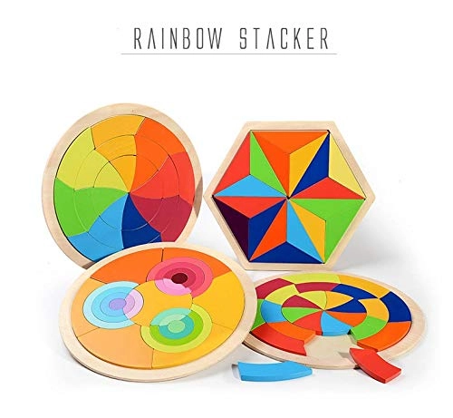 Rainbow Jigsaw Stacking Puzzle - 18 pieces