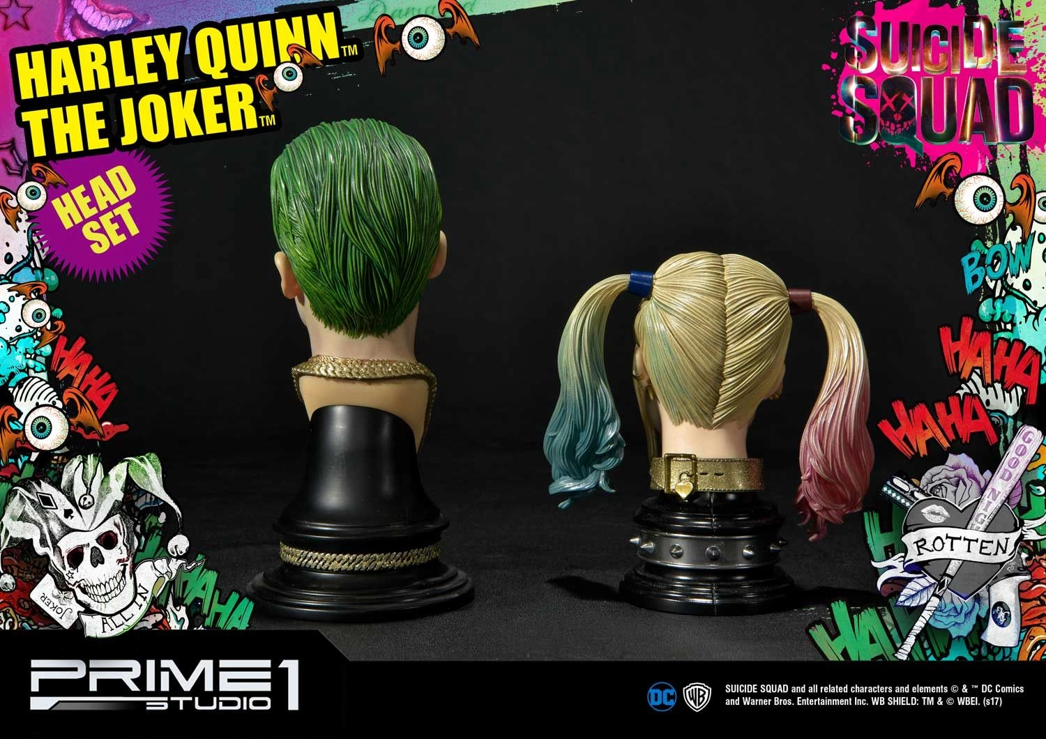 Harley Quinn Head + Joker Head