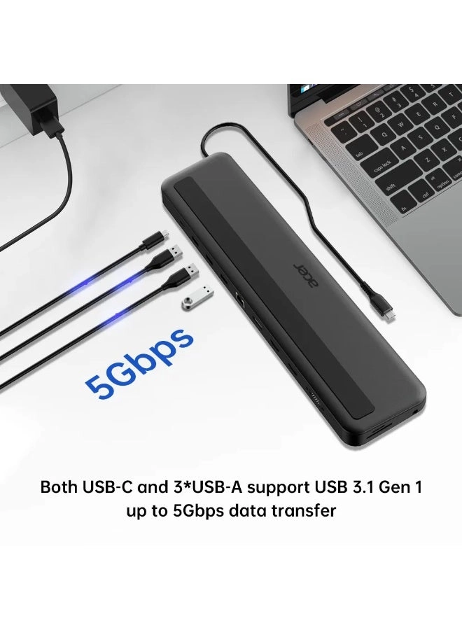 13-in-1 USB-C Mini-Dock and Notebook Stand - HP.DSCAB.015 100W PD 4K@60Hz